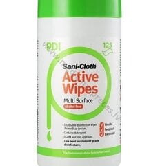 Dezinfekcijas salvetes "Sani Cloth Active", spirtu nesaturošas, N125 цена и информация | Первая помощь | 220.lv