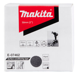 E-07462 Filca slīpdisks 50 mm, cietais tips, rupjš, 25 gab. Makita cena un informācija | Slīpmašīnas | 220.lv