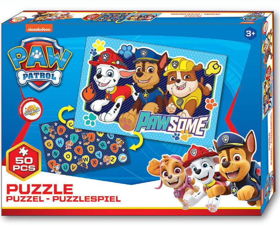 Puzle Paw Patrol, 50 gab. cena un informācija | Puzles, 3D puzles | 220.lv