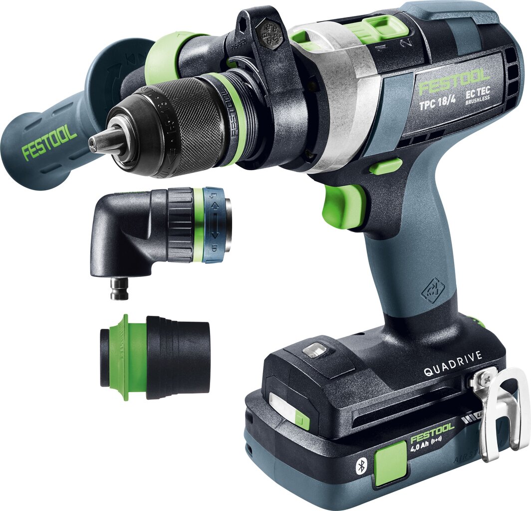 Akumulatora triecienurbjmašīna QUADRIVE 577247 TPC 18/4 5,2/4,0 I-Set Festool цена и информация | Skrūvgrieži, urbjmašīnas | 220.lv