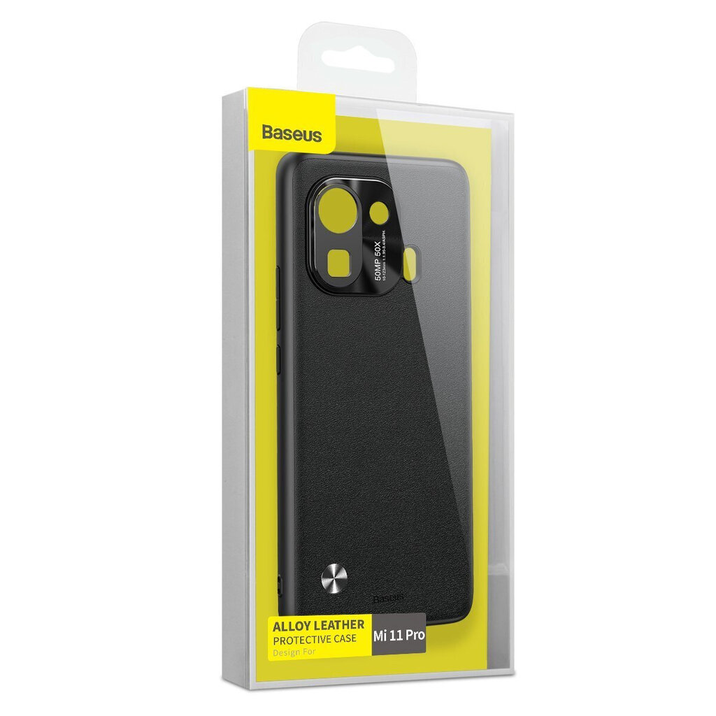 Aizsargapvalks Baseus Alloy Leather, paredzēts Xiaomi Mi 11 pro, melns цена и информация | Telefonu vāciņi, maciņi | 220.lv