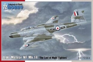 Конструктор A.W. Meteor NF Mk.14 The Last of Night Fighters 1:72 SPECIAL HOBBY SH72364 цена и информация | Игрушки для мальчиков | 220.lv