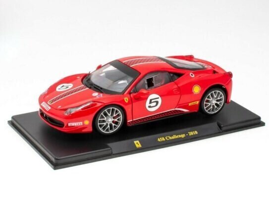 Ferrari 458 Challenge 2010 Red HACHETTE 1:24 цена и информация | Rotaļlietas zēniem | 220.lv