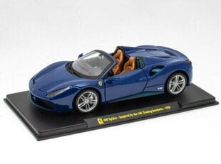 Ferrari 488 Spider Inspired by the 166 Touring barchetta - 1950 Blue HACHETTE 1:24 цена и информация | Конструктор автомобилей игрушки для мальчиков | 220.lv