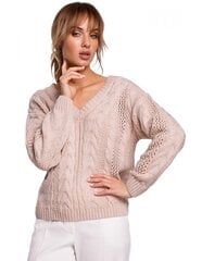 Džemperis sievietēm M510 Ažūra ar V -veida kaklu, pulveris cena un informācija | Sieviešu džemperi | 220.lv