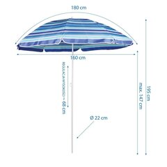 Зонт Royokamp, 195 см, синий цена и информация | Зонты, маркизы, стойки | 220.lv