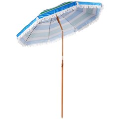Pludmales lietussargs Royokamp, 210 cm, zils/zaļš cena un informācija | Saulessargi, markīzes un statīvi | 220.lv