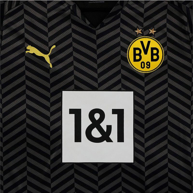 Sporta krekls vīriešiem Puma Borussia Dortmund Away Shirt Replica M 759057 04, melns cena un informācija | Futbola formas un citas preces | 220.lv