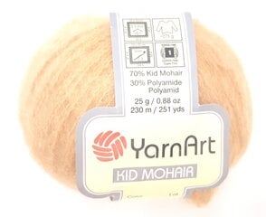 Нитки для вязания YarnArt Kid Mohair, цвет светло-коричневый 05 цена и информация | Принадлежности для вязания | 220.lv