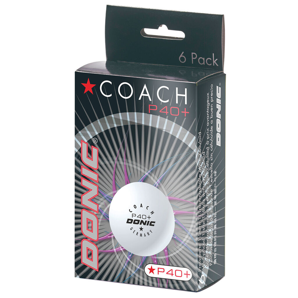 Galda tenisa bumbiņas DONIC P40+ Coach , 6vnt. цена и информация | Galda tenisa bumbiņas | 220.lv