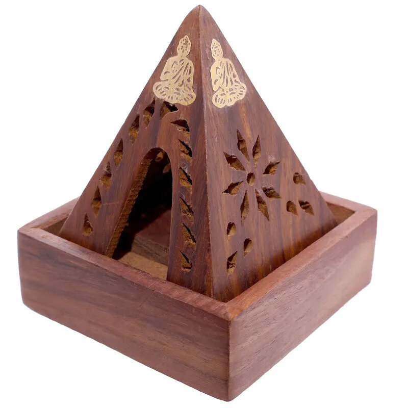 Sheesham konusveida vīraka koka kastīte ar Budu cena un informācija | Mājas aromāti | 220.lv