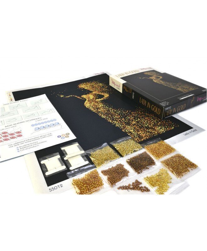 Pērlīšu izšūšanas komplekts MiniArt Crafts Lady in Gold cena un informācija | Izšūšanas piederumi | 220.lv