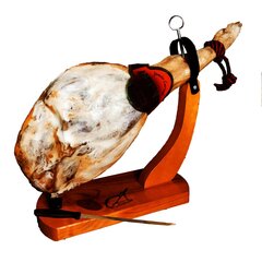 Jamon Reserva вяленая ветчина хамон, 5,4kg-5,8kg + стойка с ножом Gondola цена и информация | Мясные продукты | 220.lv