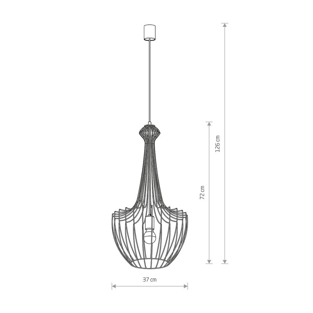 Nowodvorski Lighting piekaramā lampa 8851 Luksor Black S cena un informācija | Lustras | 220.lv