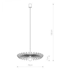 Nowodvorski Lighting piekaramā lampa 8873 Umbrella Black cena un informācija | Lustras | 220.lv