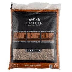 Древесные пеллеты Traeger, Карри (Hickory), 9 кг цена и информация | Древесный уголь, брикеты, средства для розжига | 220.lv