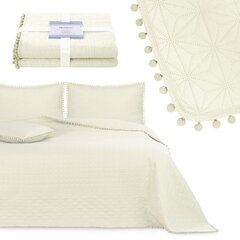 AmeliaHome stepēts gultas pārklājs ar kušķiem Meadore, 260x280 cm cena un informācija | Gultas pārklāji, pledi | 220.lv