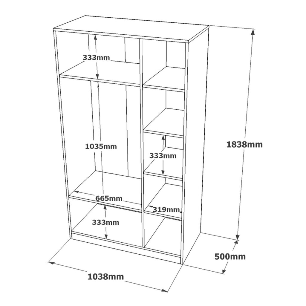 Skapis Kalune Design HM1, pelēks/brūns cena un informācija | Skapji | 220.lv