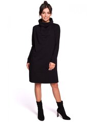 B132 Платье с высоким воротником - черное цена и информация | Платья | 220.lv