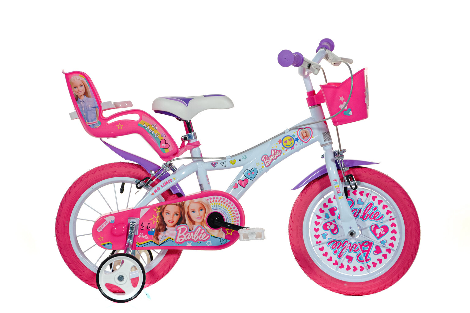 Velosipēds bērniem Barbie 14", 614G-BAF cena un informācija | Velosipēdi | 220.lv