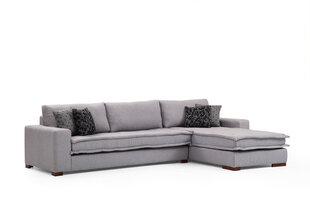 Stūra dīvāns Kalune Design Lena L3+Chl, gaiši pelēks cena un informācija | Stūra dīvāni | 220.lv