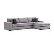 Stūra dīvāns Kalune Design Lena L3+Chl, gaiši pelēks цена и информация | Stūra dīvāni | 220.lv