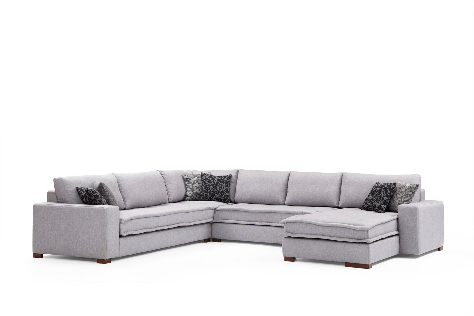 Stūra dīvāns Kalune Design Lena, gaiši pelēks cena un informācija | Stūra dīvāni | 220.lv