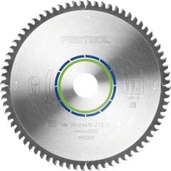 Пильный диск Festool, HW 210x2,4x30 TF72 ALUMINIUM/PLASTICS 493201 цена и информация | Механические инструменты | 220.lv