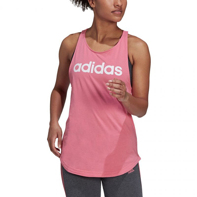 T-krekls sievietēm Adidas Loungewear Ess W H07757, rozā cena un informācija | T-krekli sievietēm | 220.lv