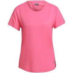Футболка женская Adidas Run It Tee W H31030, розовая цена и информация | Женские футболки | 220.lv
