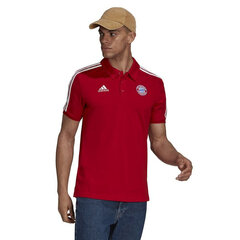 Футболка мужская Adidas FC Bayern 3 Stripes Polo M GR0682, красная цена и информация | Мужские футболки | 220.lv