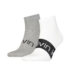 Носки мужские Calvin Klein Sneaker 2P Logo Ribb, 2 пары, серые/белые цена и информация | Мужские носки | 220.lv
