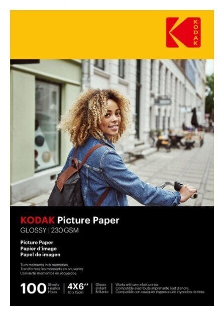 Glancēts fotopapīrs Kodak Picture Paper 9891164, 10x15 cm, 230g/m², 100 lapas цена и информация | Burtnīcas un papīra preces | 220.lv