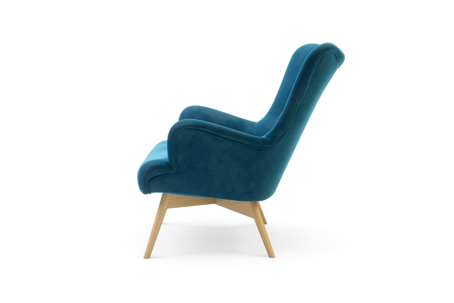 Krēsls ar pufu Zele, zils цена и информация | Atpūtas krēsli | 220.lv