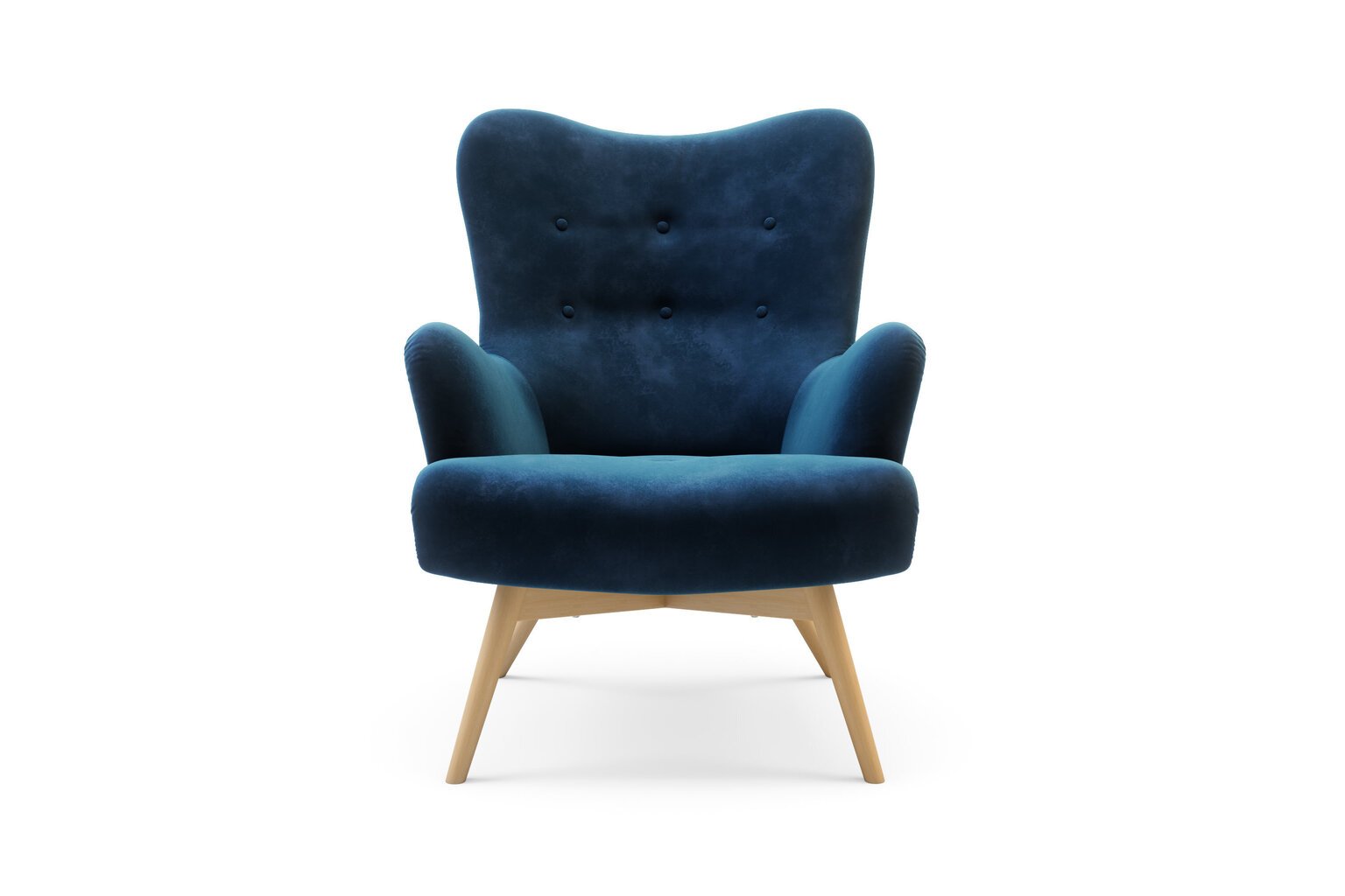 Krēsls ar pufu Zele, tumši zils cena un informācija | Atpūtas krēsli | 220.lv