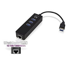 Ewent AAOAUS0127, 3 x USB 3.1/RJ45 цена и информация | Адаптеры и USB разветвители | 220.lv