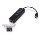 Ewent AAOAUS0127, 3 x USB 3.1/RJ45 цена и информация | Adapteri un USB centrmezgli | 220.lv