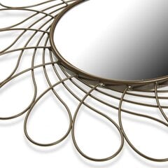 Sienas spogulis, 2x40x40 cm, zelta цена и информация | Зеркала | 220.lv