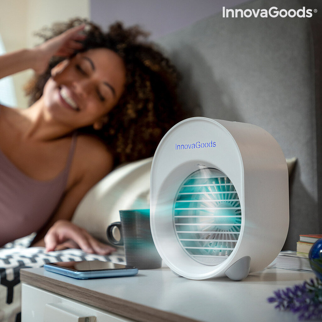 Mini ultraskaņas mitrinātājs un gaisa kondicionieris ar LED Koolizer InnovaGoods цена и информация | Ventilatori | 220.lv