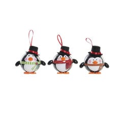 Ziemassvētku rotājumu komplekts DKD Home Decor Pingvīns PVC, 3 gab. cena un informācija | Ziemassvētku dekorācijas | 220.lv