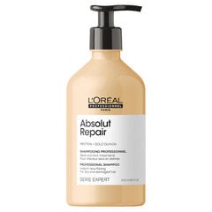 Šampūns bojātiem matiem L'Oreal Serie Expert Absolut Repair Gold Quinoa 500 ml cena un informācija | L'Oreal Professionnel Smaržas, kosmētika | 220.lv