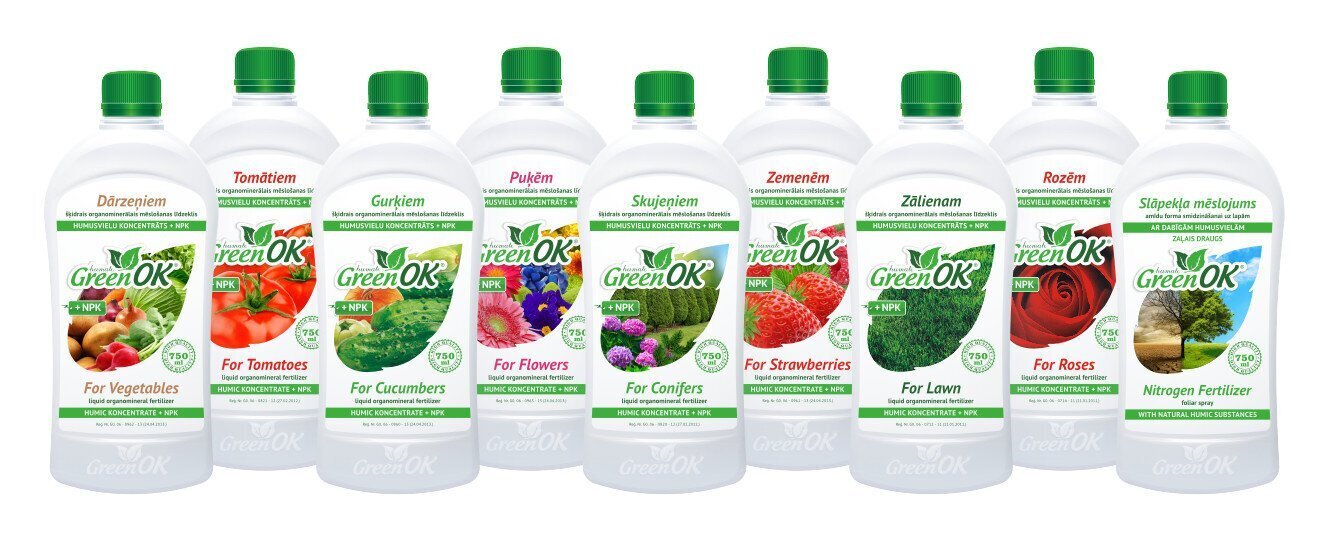 GREENOK DĀRZEŅU MĒSLOJUMS BIO+NPK 750 ML цена и информация | Šķidrie mēslošanas līdzekļi | 220.lv