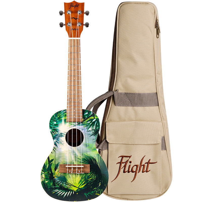 Koncertu ukulele Flight AUC-33 Jungle cena un informācija | Ģitāras | 220.lv