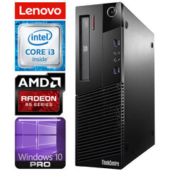 Lenovo M83 SFF i3-4160 4GB 1TB R5-340 2GB DVD WIN10PRO/W7P cena un informācija | Stacionārie datori | 220.lv