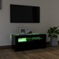 vidaXL TV galdiņš ar LED lampiņām, 90x35x40 cm, melns цена и информация | TV galdiņi | 220.lv