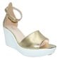 Vasaras platformas kurpes sievietēm Laura Messi 422030042, zelta / baltas cena un informācija | Sieviešu sandales | 220.lv