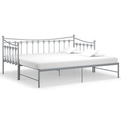 Раздвижной каркас дивана-кровати vidaXL, 90x200см, серый, металл цена и информация | Кровати | 220.lv