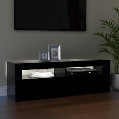 vidaXL TV galdiņš ar LED lampiņām, 120x35x40 cm, melns цена и информация | Тумбы под телевизор | 220.lv