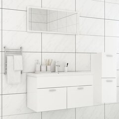 vidaXL vannasistabas mēbeļu komplekts, balts, skaidu plāksne цена и информация | Комплекты в ванную | 220.lv