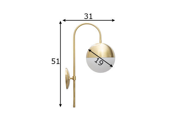 GLAMY STREET SIENAS LAMPA 19X31X51 CM cena un informācija | Sienas lampas | 220.lv